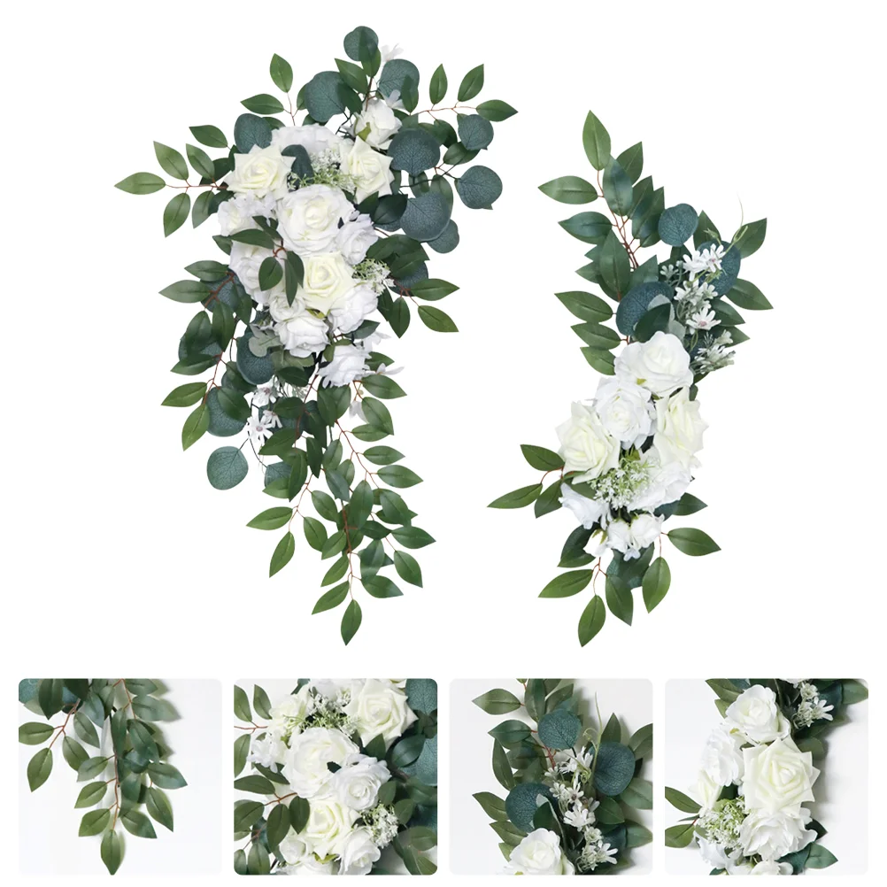 

Flower Wedding Artificial Arch Flowers Hanginggarland Rose Floralwreath Decor Fake White Fauxwisteria Door Greenery Decorations