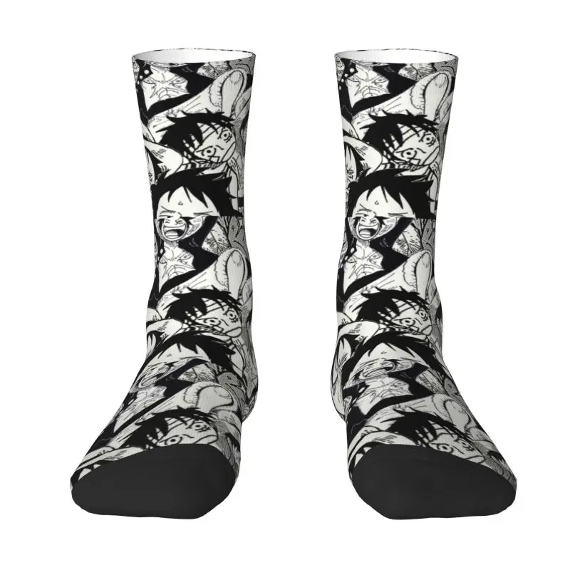 

Luffy Mens Crew Socks Unisex Cool Anime Manga Spring Summer Autumn Winter Dress Socks