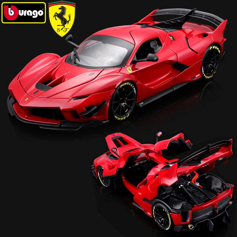 

Модель суперкара Bburago Ferrari FXXK EVO 1:18, литой автомобиль из сплава, статическая модель, Коллекционная модель автомобиля, игрушки для взрослых и детей