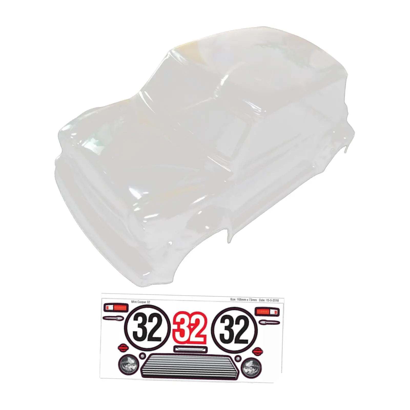 

Корпус кузова радиоуправляемого автомобиля в масштабе 1:10 с наклейкой M, Корпус кузова автомобиля, прозрачный корпус для мини-автомобиля 1:10, запасные части для радиоуправляемого автомобиля