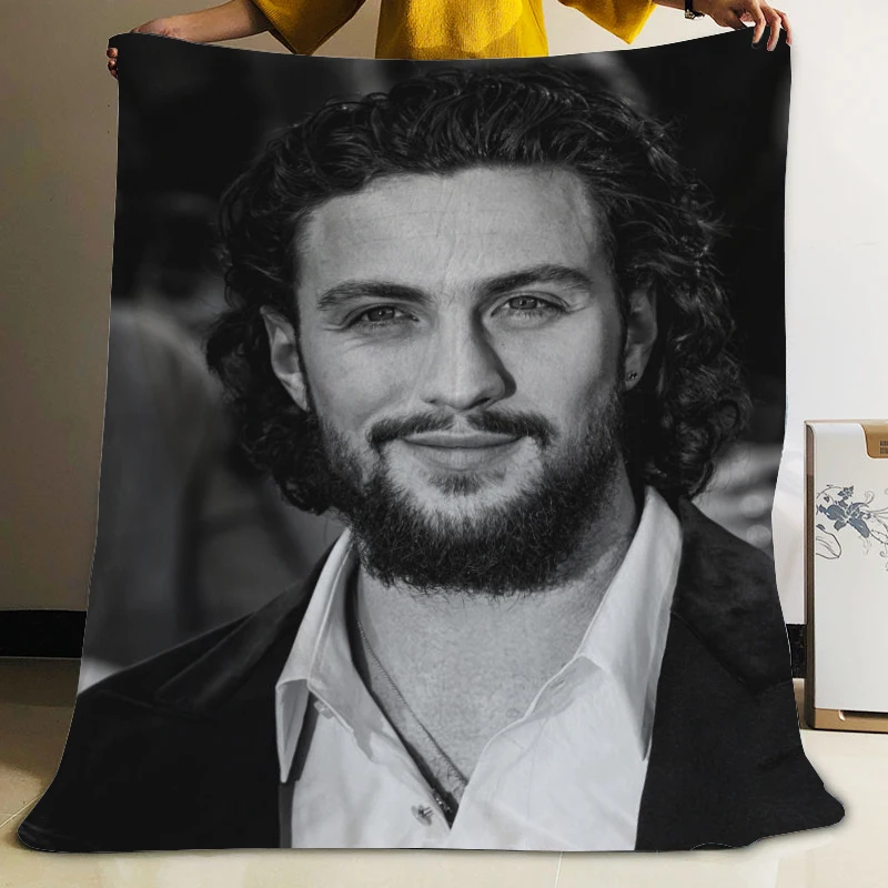 

Aaron Taylor-Johnson Flannel Blanket Design Your own Blanket Flannel Blankets for Sofa