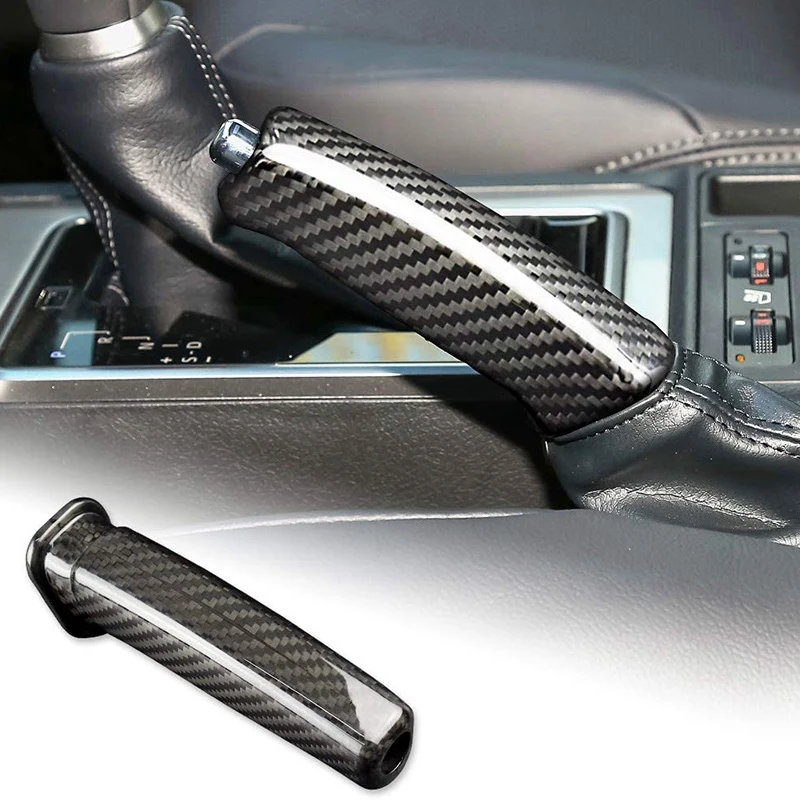 

Real Carbon Fiber Car Handbrake Cover Replace Grip Handle Lever for Toyota Land Cruiser Prado 2014-2019