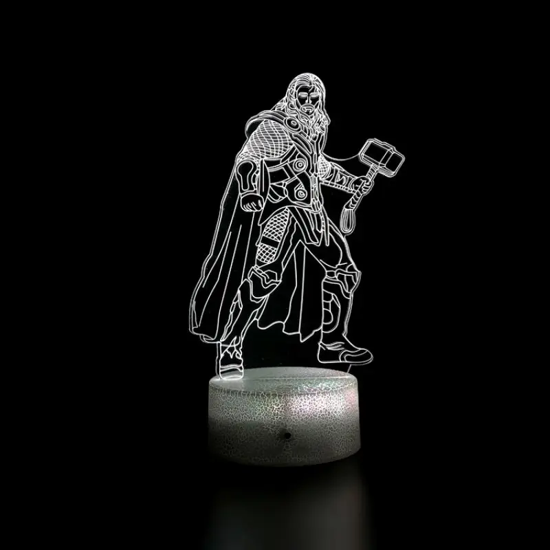

Super Hero of US 3D Lamp Acrylic USB LED Night Lights Neon Sign Lamp Xmas Christmas Decorations for Home Bedroom Birthday Gifts