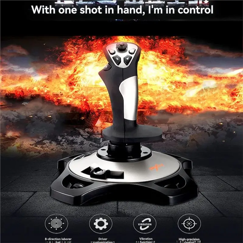Фото Эргономичный джойстик PXN Ergonomic Handle-2113 Pro для авиасимуляторов, USB-геймпад для ПК, подходит для различных авиасимуляторов. №3