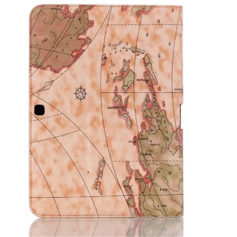 Магнитный умный чехол из искусственной кожи с картой мира для Samsung Galaxy Tab 4 10.1 T530 T531
