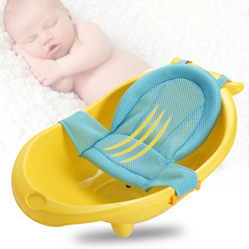 

Baby Safety Bath Net Bed Infant Tubs Protection Suspension Pillow T Shape Holder Anti-slip Newborn Shower Bathtub Cushion Mat