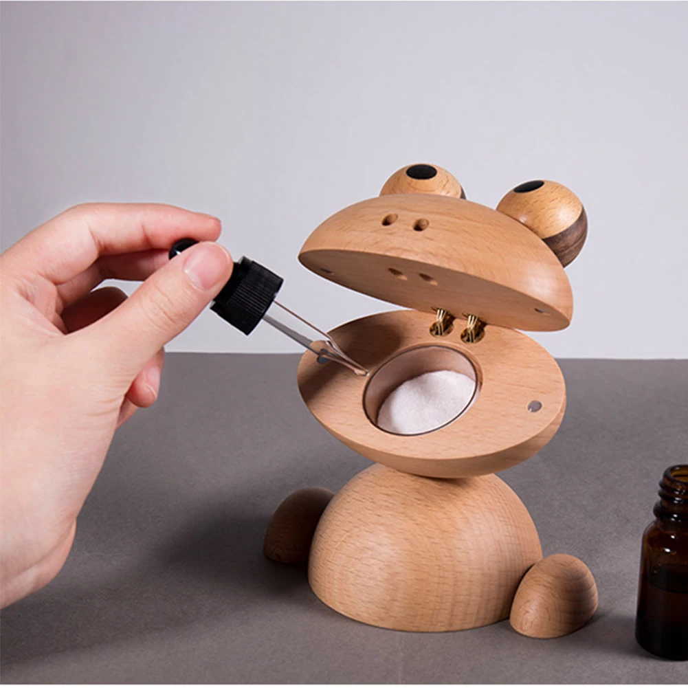 

Ornament Relaxing Home Office Car Aromatherapy Air Freshener Frog Shaped Indoor Interior Perfume Auto Outlet Fragrance Case