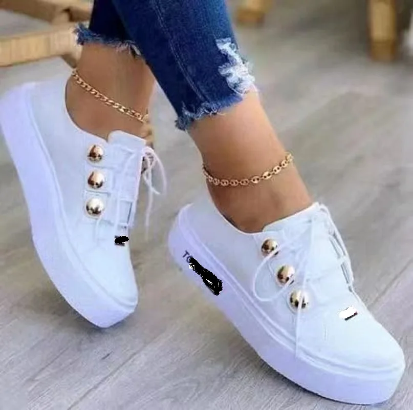

Large size women's shoes 2022 summer casual ladies thick sole shoes European and American style casual ladies loafers
