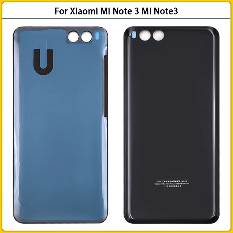 Задняя крышка Mi Note3 для Xiaomi Note 3 задняя аккумулятора 3D стеклянная панель корпус