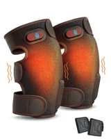 heated knee brace wrap battery powered knee heating pad vibration massager for knee pain relief 1 pair