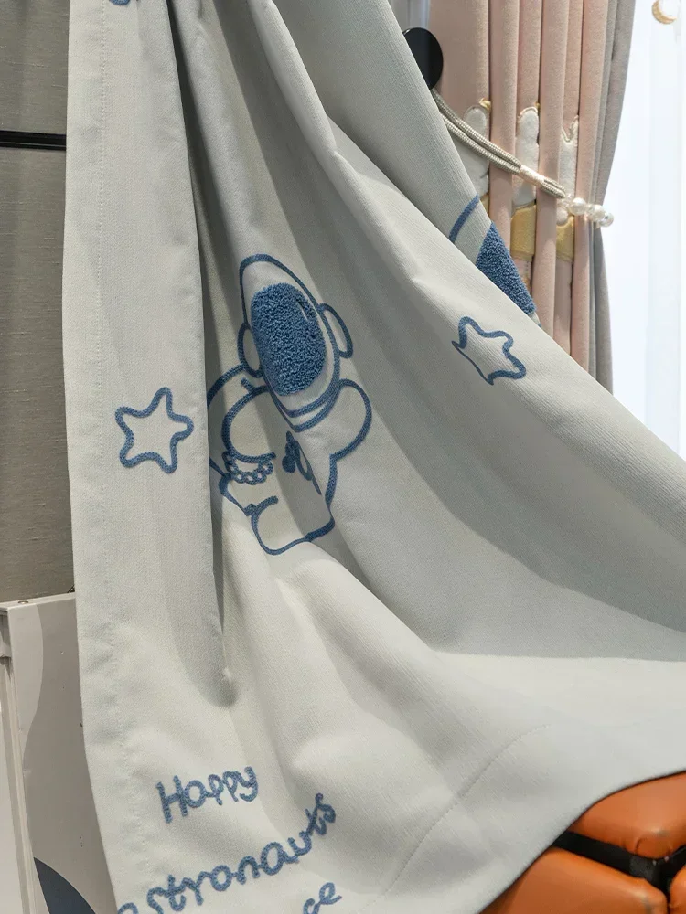Милый мультяшный астронавт с вышитым узором для мальчиков детские комнаты