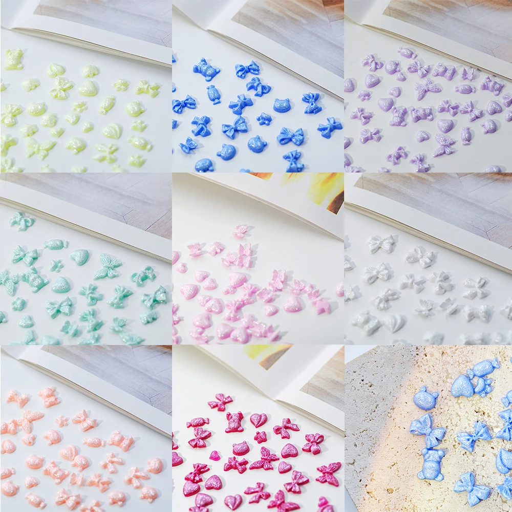 Аксессуары для украшения ногтей Hisenlee из смолы случайной смешанной формы