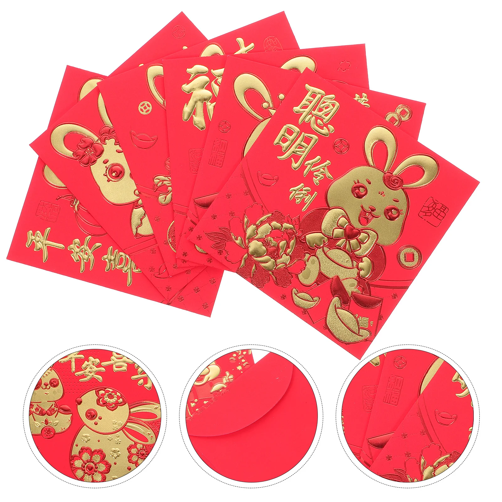 

Red Envelopes Money Year New Chinese Packet Envelope Packets Festival Zodiac Rabbitspring Lucky Hong Bao Lunar Pocket Paper Cash