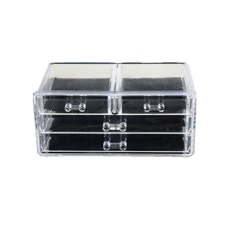 

Акриловый Органайзер для ювелирных украшений оптом, акриловые украшения/Акриловые Прозрачные витрины для макияжа, органайзер с ящиками