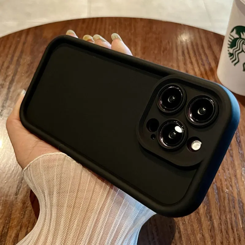 Фото Мягкий силиконовый чехол-бампер карамельного цвета для iPhone 11 12 13 14 Pro Max Plus X XR XS Защита камеры противоударные Чехлы Чехол №1