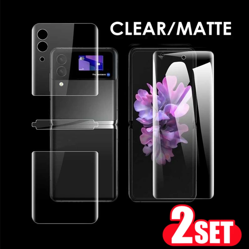 

HD Soft Hydrogel Film For Galaxy ZFlip3 Ultra-thin Anti-scratch Clear Matte Front Back Screen Protector For Samsung Z Flip 3 5G