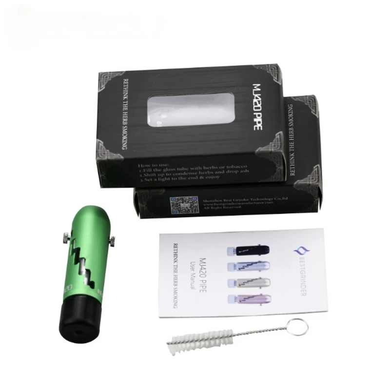 Металлическая дымовая трубка регулируемая стеклянная с фильтром | Дом и сад