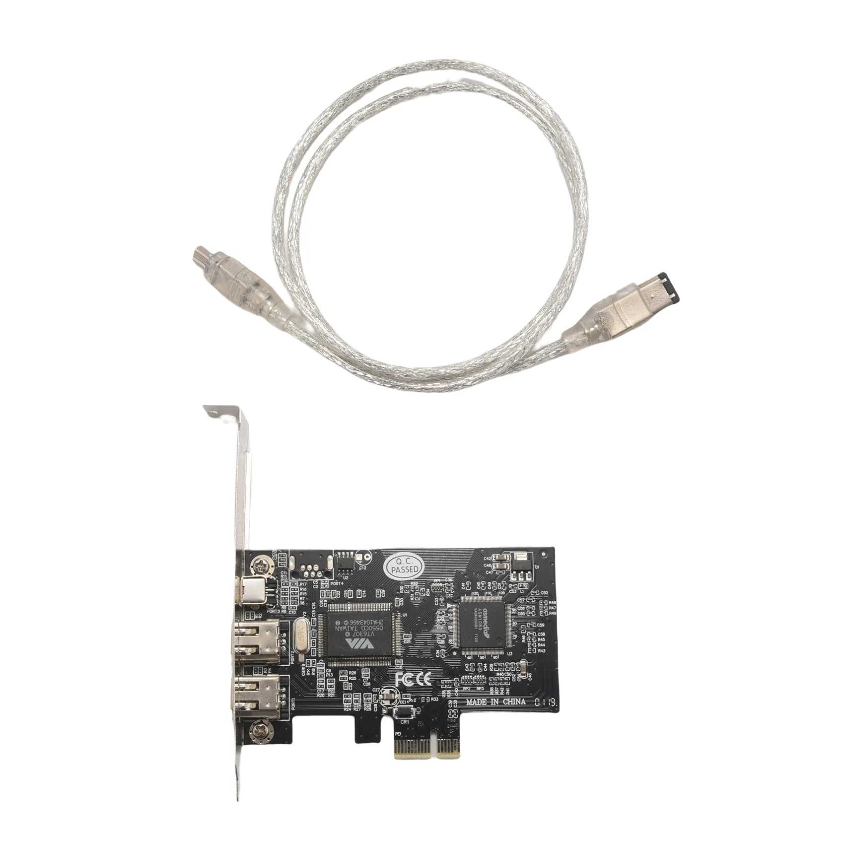 PCI Express x1 PCI-E FireWire 1394a IEEE1394 3-портовая плата контроллера для настольного компьютера
