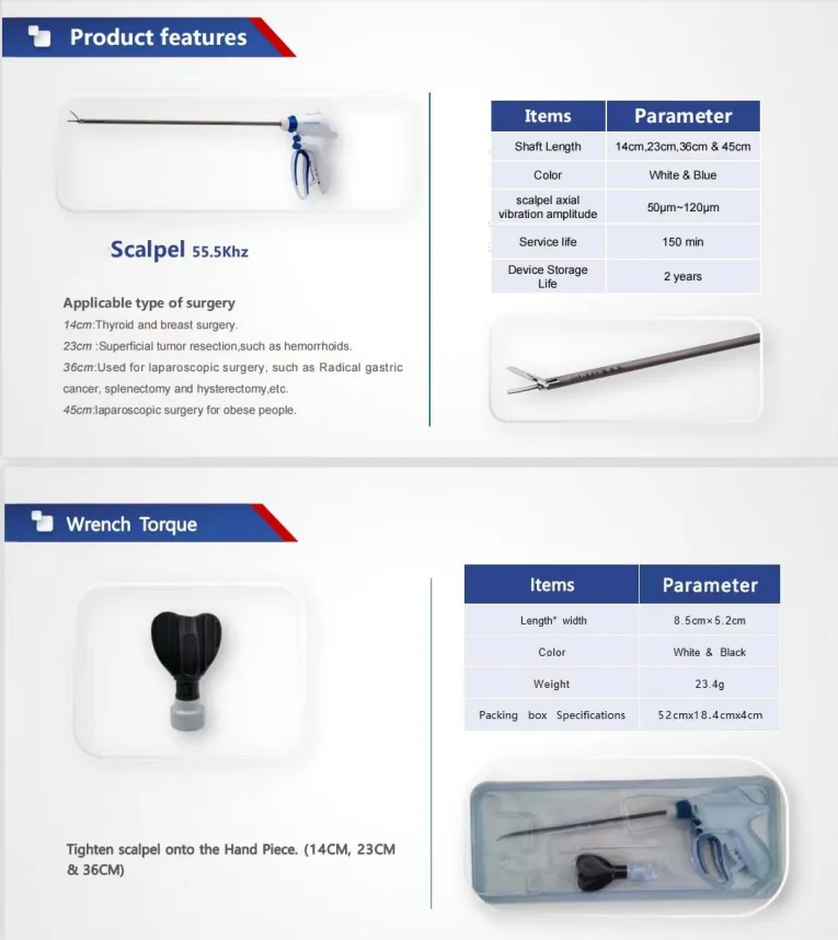 

Ultrasonic scalpel 36mm G11 hosts can be connected