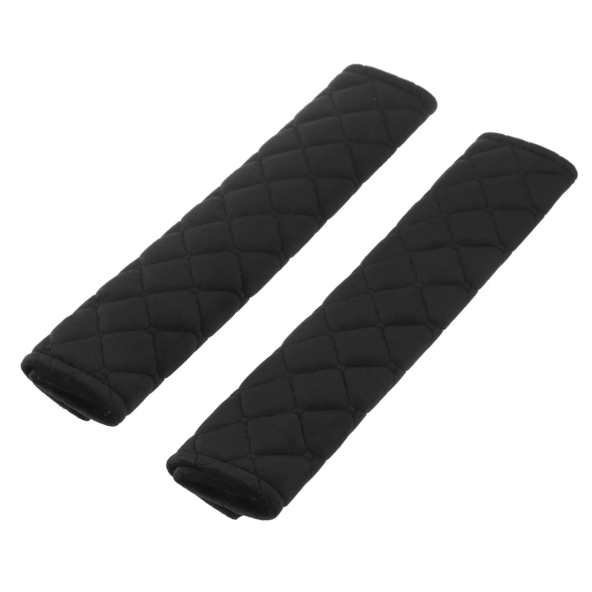 

2 Auto Car Belt Cover Sheepskin Belt Shoulder Pad Plush Shoulder Pads Seatbelt Strap Covers ( Black )