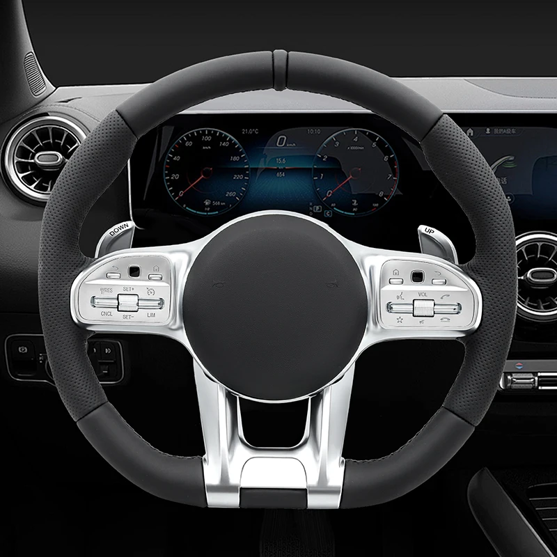 Фото Полный комплект автомобильного руля для Mercedes Benz AMG W205 W213 W222 W204 A45 W212 G63 C63 C63S GLE GLC GLA GLS A B C E S G V Class №3