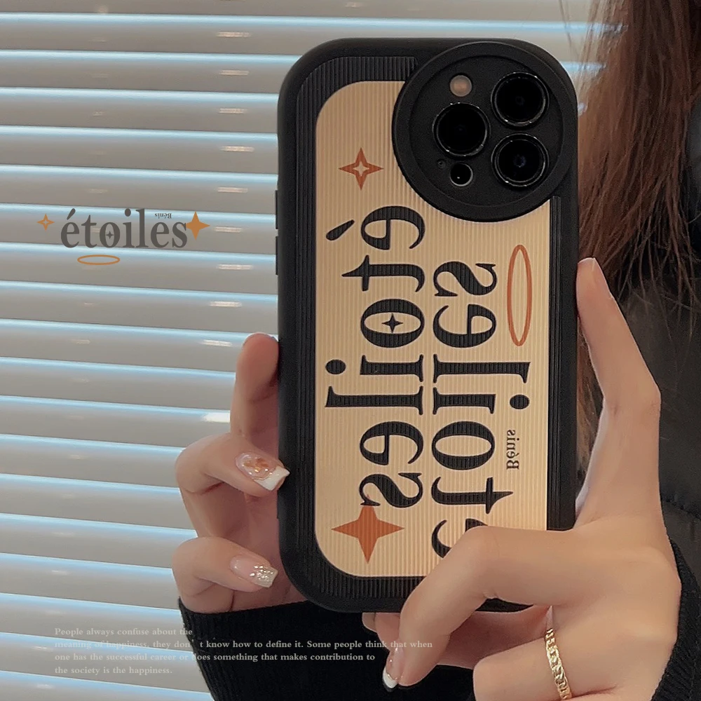 

Simple French Etoiles Star Phone Case for iPhone 14 12 13 11 Pro ProMax Plus X XR Xsmax Shockproof Phone Cover
