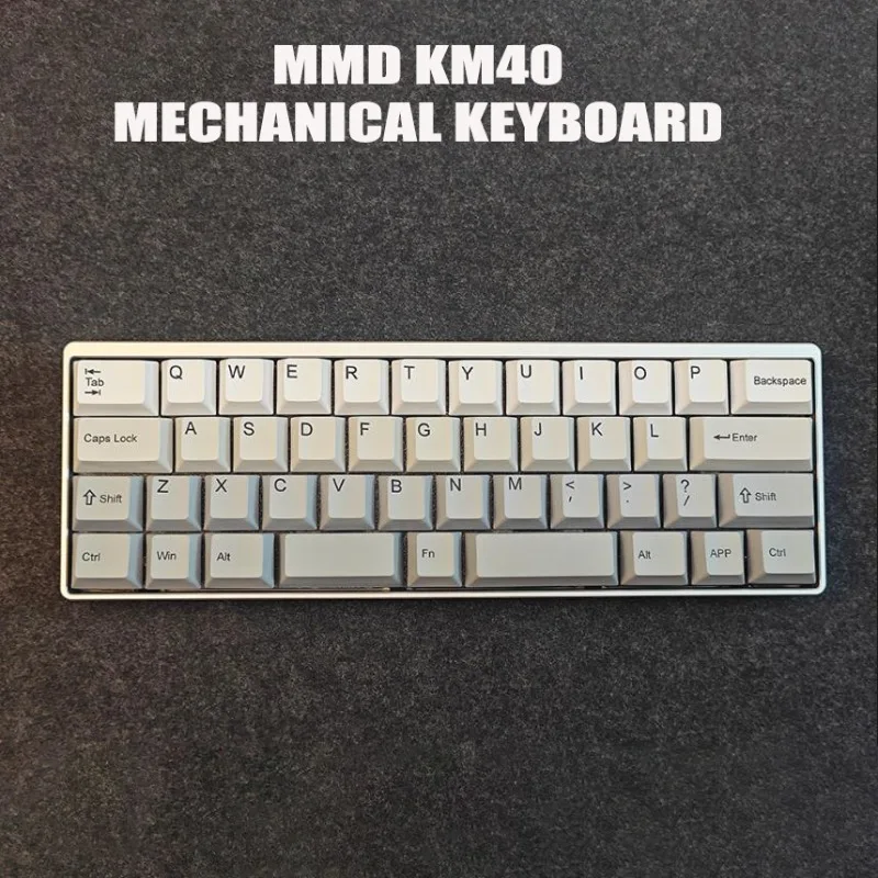 Фото Механическая клавиатура MMD KM40, беспроводная, три режима подключения, с O-Ring, с возможностью горячей замены, кастомизируемая, 40% раскладка, динамическая RGB-подсветка, для офиса и игр №2