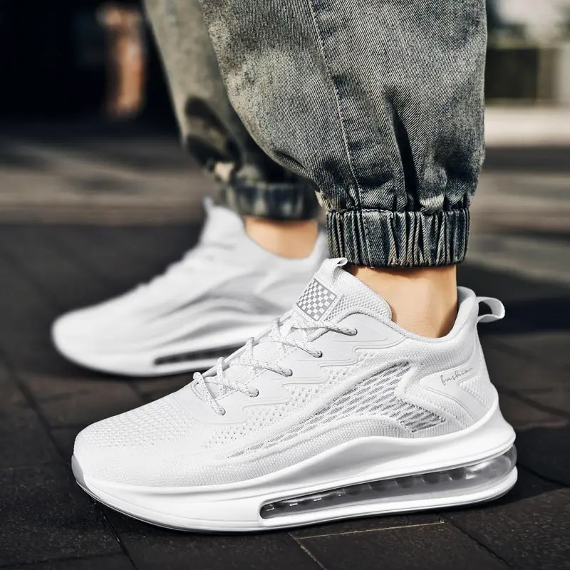 

Дышащие мужские кроссовки, тренировочная сетчатая Молодежная обувь для бега, спорта, тенниса, оригинальные теннисные кроссовки на шнуровке...