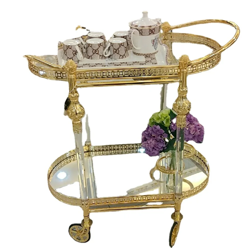 

Hotel Tea Coffee Service Cart Trolley With Wheels