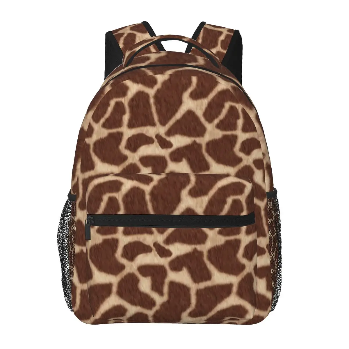 

Рюкзак с принтом жирафа для мужчин и женщин, легкий кавайный ранец с коричневыми животными для старших классов, сумка для трекинга