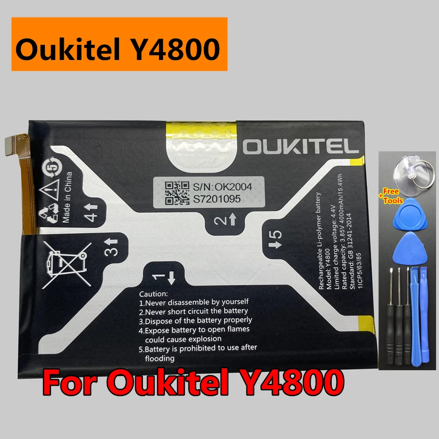 100% Новый оригинальный сменный аккумулятор 4000 мАч для батарей смартфона OUKITEL Y4800
