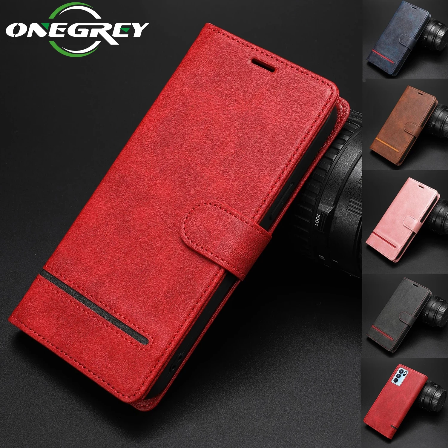 

Flip Wallet Leather Phone Case For OPPO A72 A73 A53 A93 F19 Pro Plus A54 A74 A94 A95 A36 A76 A96 A16 A15 A55 A35 K9 S Card Cover