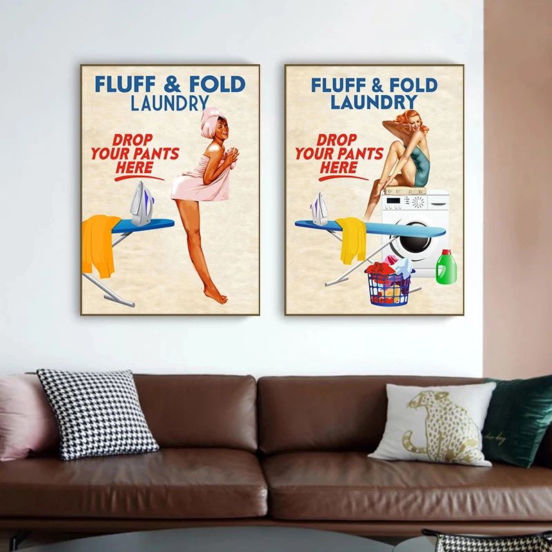 

Винтажные непослушные картины на холсте с мехом для стирки, плакаты и принты, настенные художественные картины для гостиной, настенное украшение