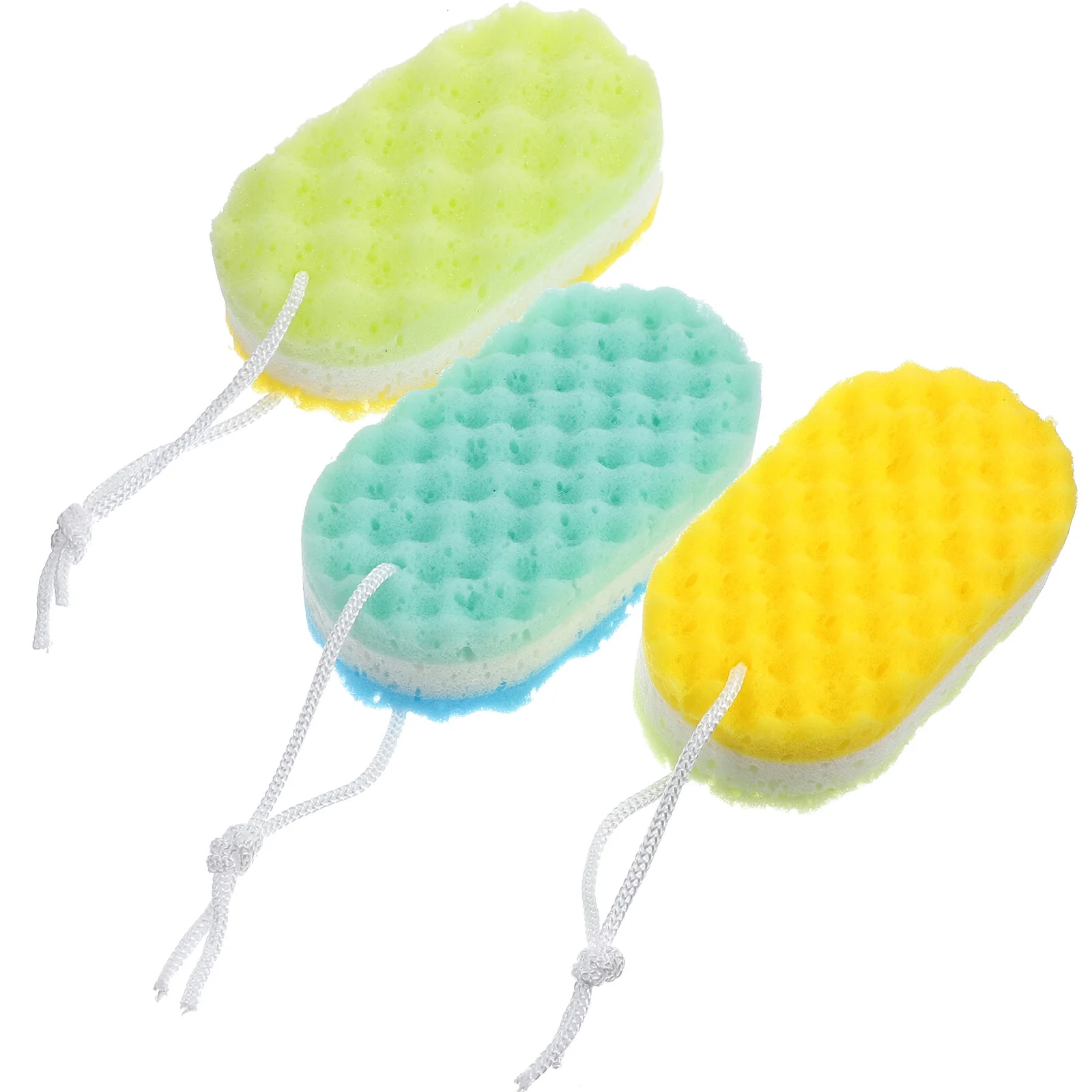 

3Pcs Cleaning Scrubber Sponge Body Shower Rub Shower Sponge Scrubber Bath Brush Rubbing Towel for Toddler Infant Newborn Random