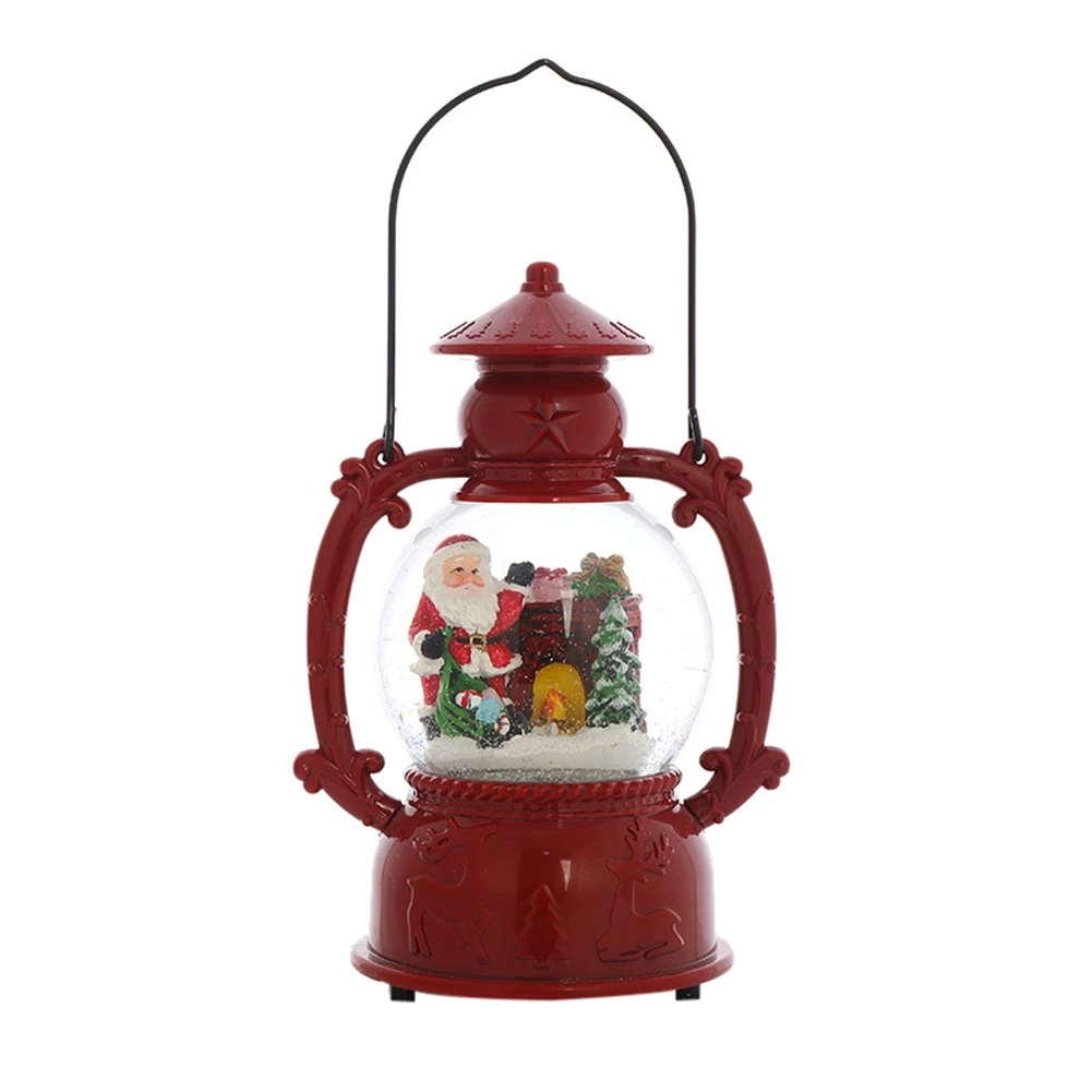 

Christmas Crystal Ball Lamp Snow Hanging Christmas Decorations Lantern for Home Christmas Ornament Snow Lantern A