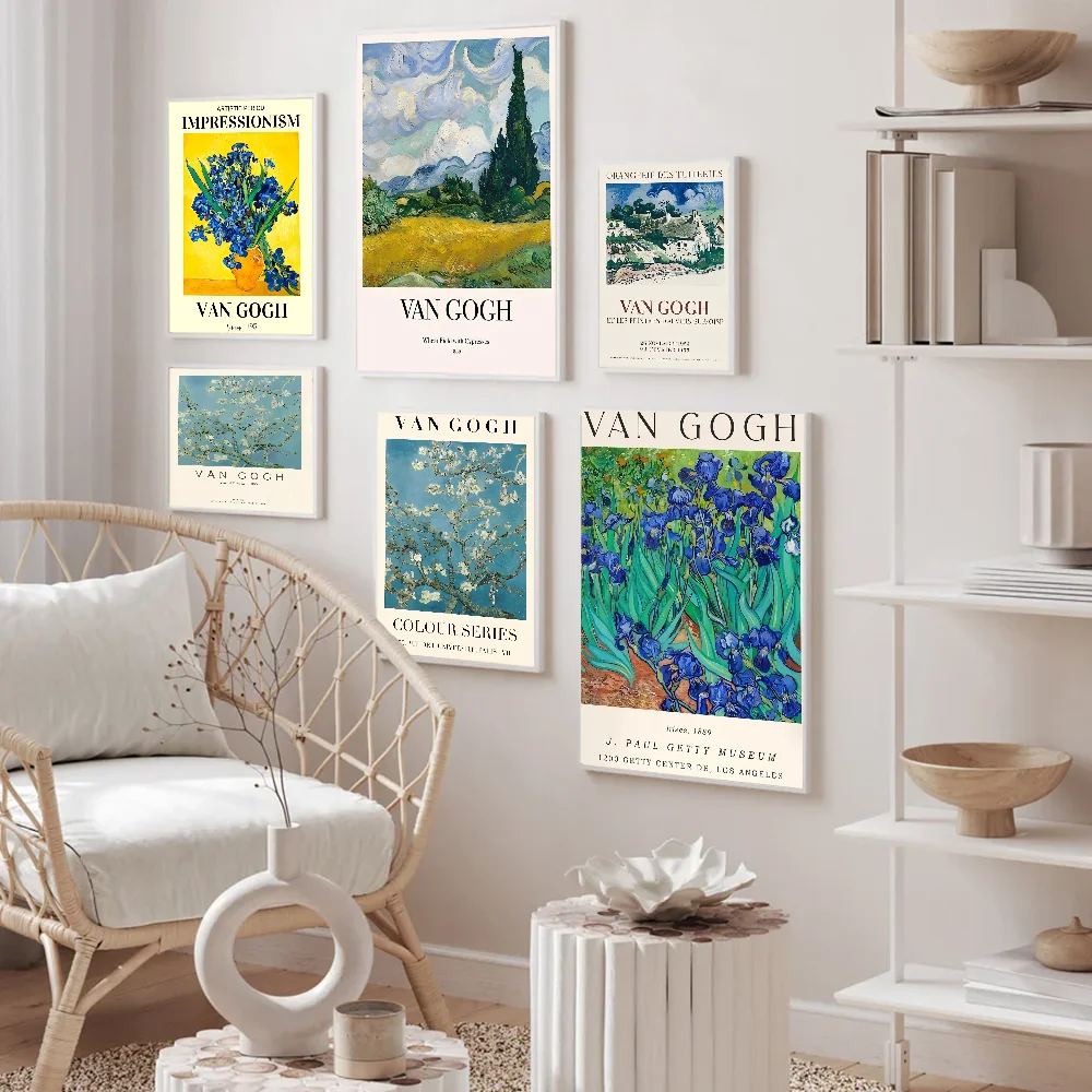 Great Painter Vincent Van Gogh Classic Movie Posters Fancy Wall Sticker For Living Room Bar Decoration Decor