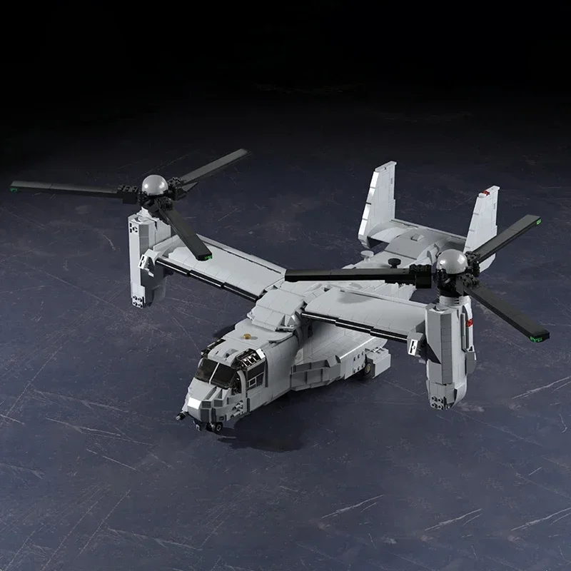 Космическая серия Bell Boeing V-22 строительные блоки самолетов MOC Osprey наклонник