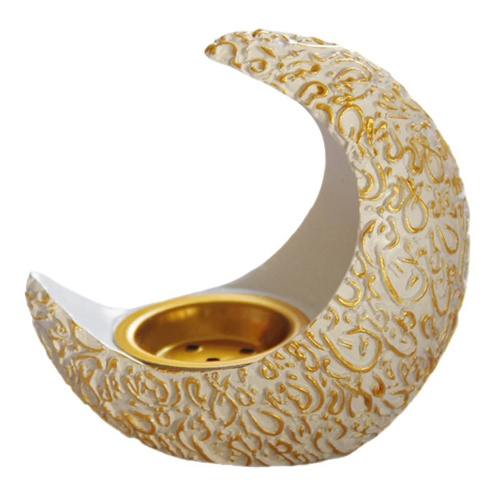 

Burner Holder Ramadan Eid Censer Moon Mubarak Cone Resin Decorations Shape Arab Arabian Supplies East Muslim Shaped Middle