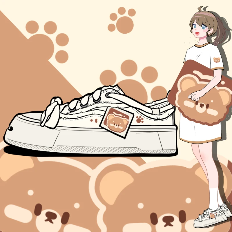 

Amy and Michael New Kawaii Anime Canvas Shoes Lovely Girls Students Casual Sneakers Low Top Female Woman Vulcanize Shoes