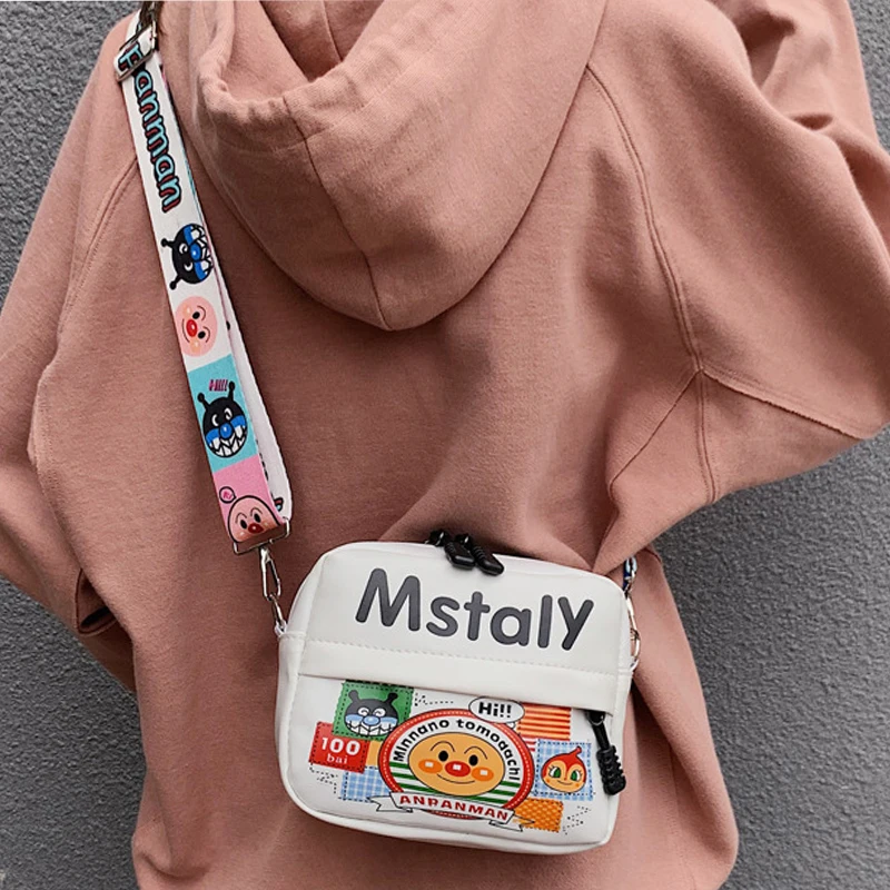 

Маленькие женские сумки с милым принтом, осенне-зимняя Студенческая модная широкополосная сумка через плечо с регулируемым ремнем