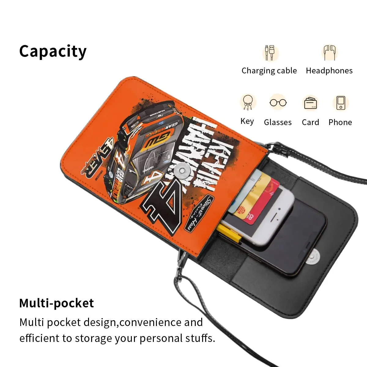 Кошелек через плечо Kevin Harvick 4 сумка для мобильного телефона кошелек регулируемый