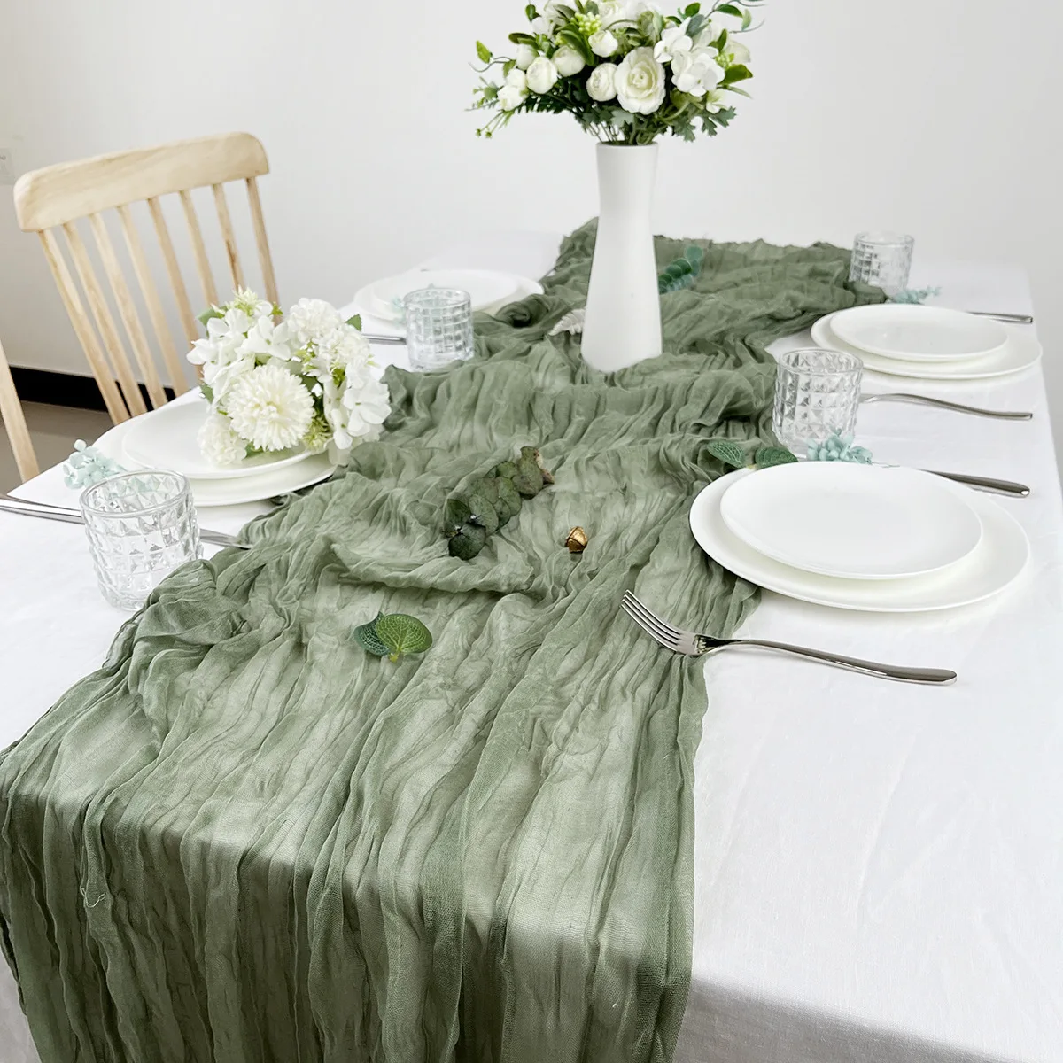 

Шифоновая скатерть, полупрозрачная марлевая скатерть, скатерть для сервировки стола, винтажное свадебное украшение, декор в стиле бохо