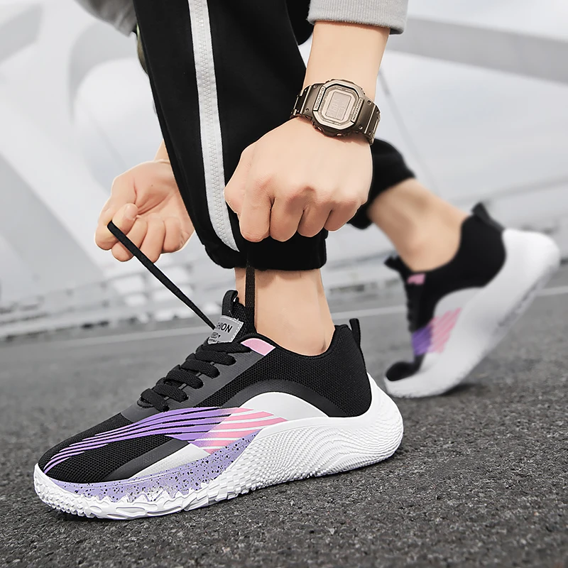 2023 Men's Running Casual Shoes Light Color Sports Large Outdoor Breathable Mesh Fashion Tennis for Men Sneakers Male 39-44