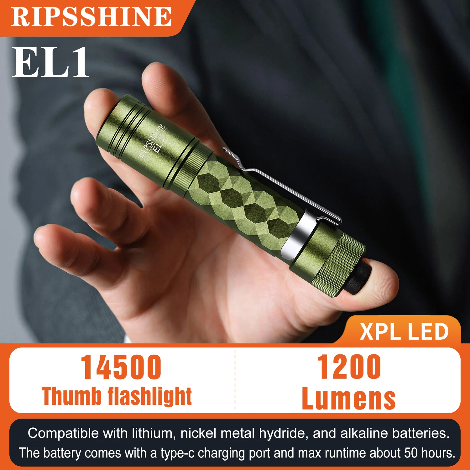 Фонарик Ripsshine EL1 1200lm EDC (art.: 3920cef59ea1a) - 3920cef59ea1a