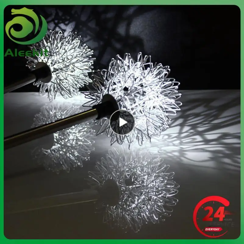 

Solar Dandelion Ground Light LED Simulation Wire Ball Flower Lawn Lamp Outdoor Garden Pathway Waterproof Decoration Light