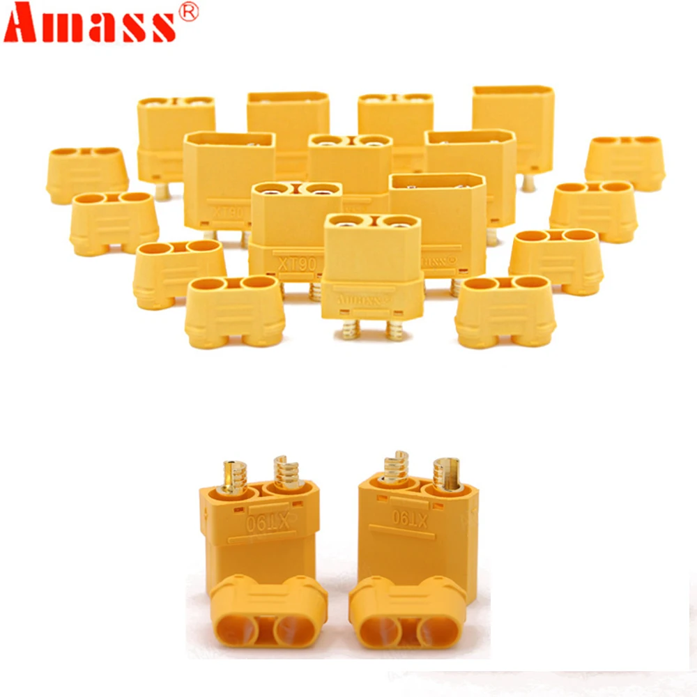 

5 / 10 / 20 / 50 pair Amass XT90 XT90H Battery Connector Set 4.5mm Male Female Gold Plated Banana Plug for RC Lipo Battery