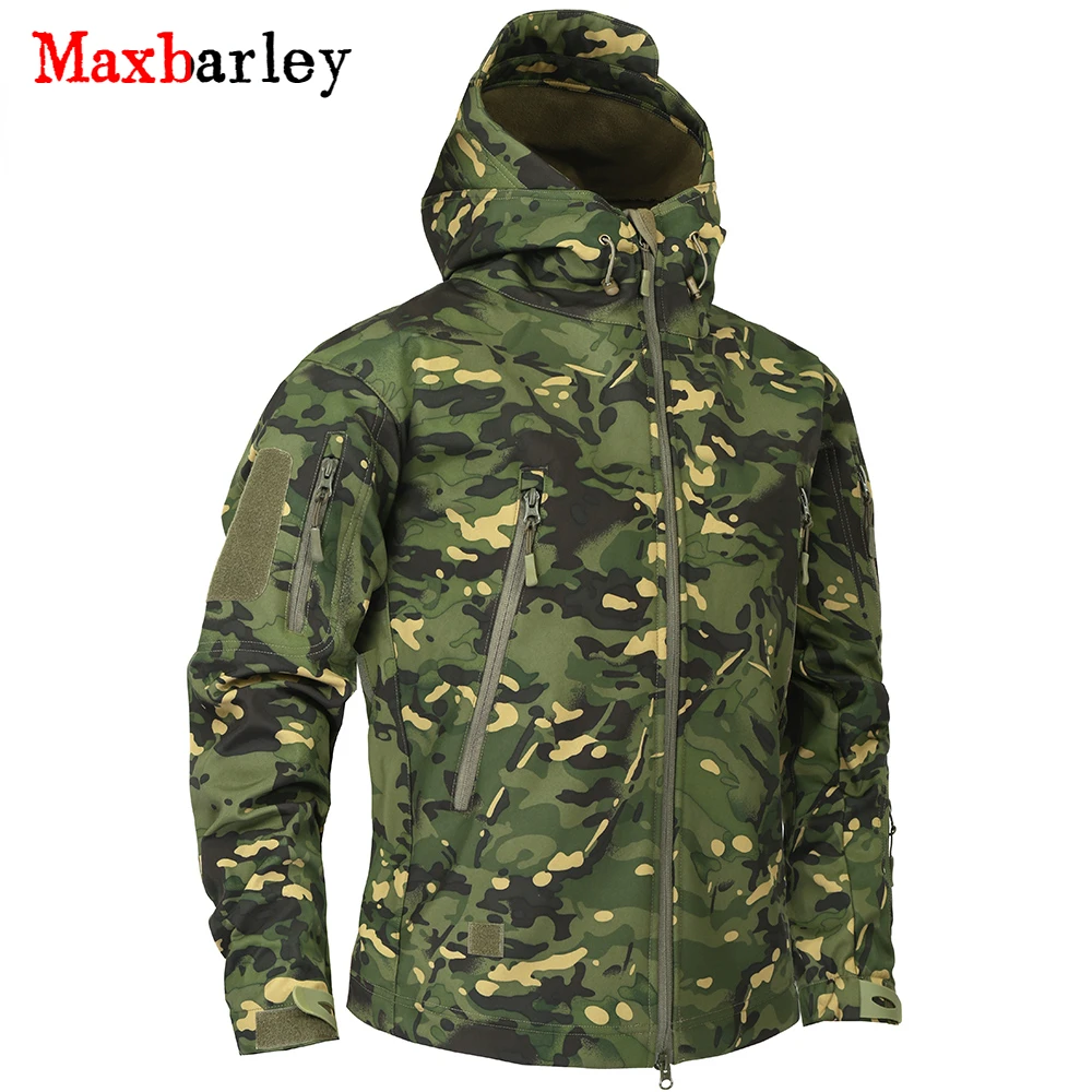 Mege Brand Clothing Autumn Men's Military Camouflage Fleece Jacket Army Tactical Clothing  Multicam Male Camouflage Windbreakers