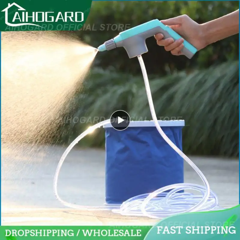 

Household Electric Pneumatic Nozzle Sprayer Watering Can Nozzle Sprinkler Watering Flowers Pink Multifunctional Electric Nozzle