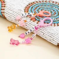 shinus handmade jewellery cute bear keychains butterfly keyring fashion jewelry love heart key chain fob ring for women gift