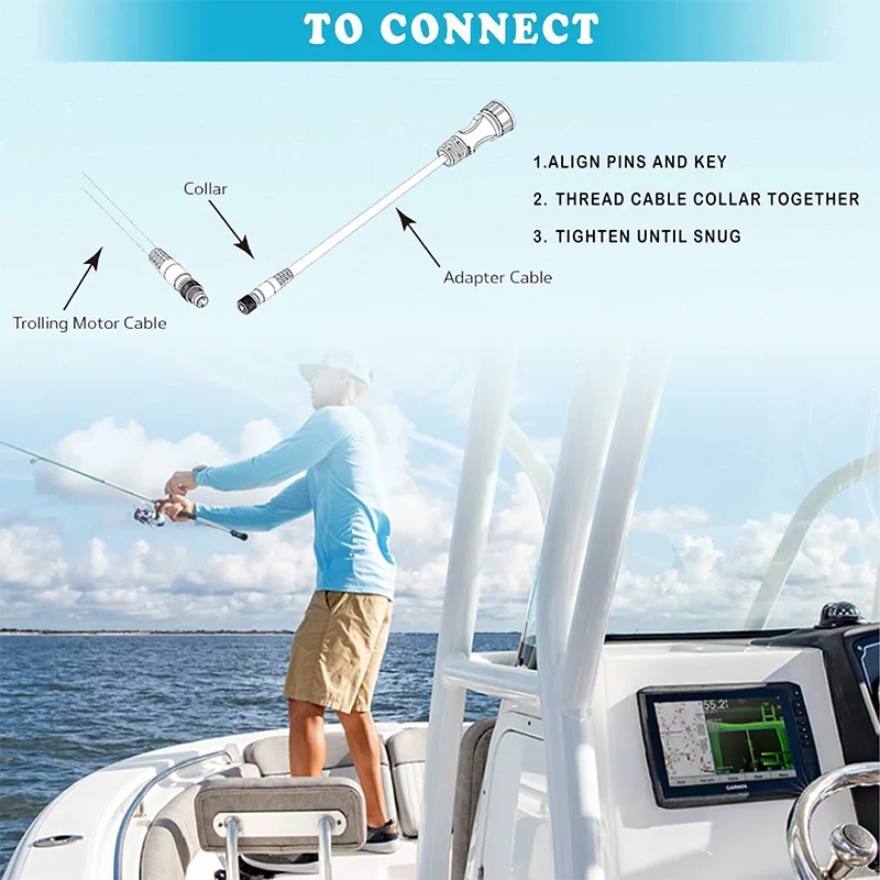 Для Minn Kota MKR-US2-12 Универсальный Sonar 2, кабель-адаптер Garmin Echo 1852072   Для Garmin Echomap Series 74дв, 73дв, 54дв, 53дв (art.: 3920cca825d10) - 3920cca825d10